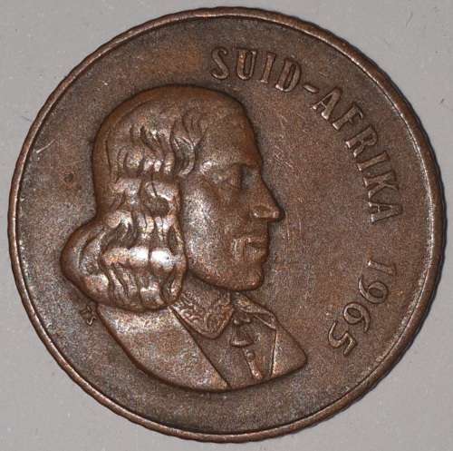 1965 AFR - 2 CENT COIN (TWO CENT COIN) - RSA - BRONZE - KM#66.2 - WILDEBEEST
